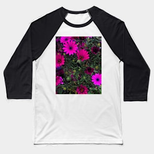 Purple Daisies Baseball T-Shirt